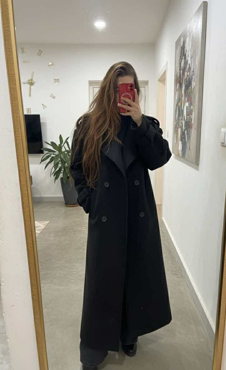 MONTEAU CACHEMIRE LONG NOIR