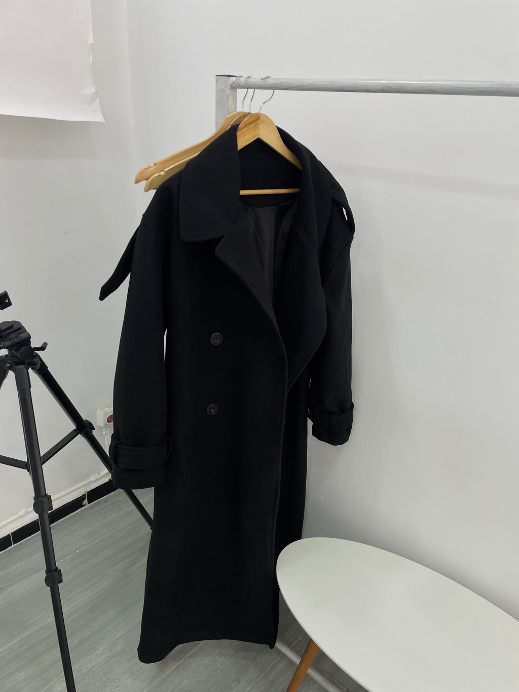 MONTEAU CACHEMIRE LONG NOIR
